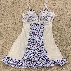 Lovely, blue and white baby doll